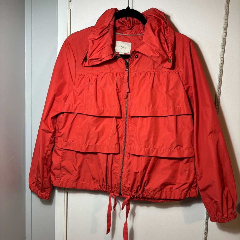 Loft Vibrant Red Puffer Jacket - image 1